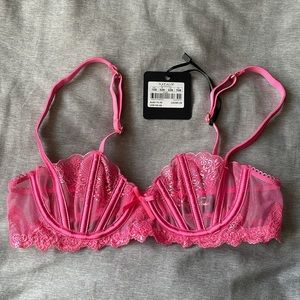 NWT Honey Birdette Natalie Pink Bra 32B and 34A